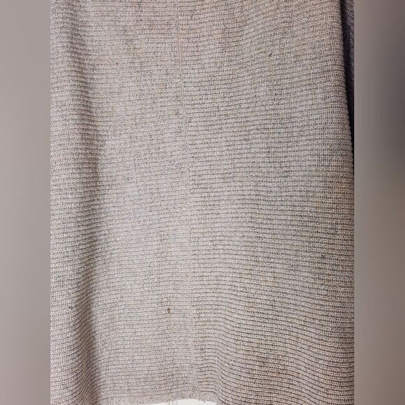 Gap L Beige Ribbed Knit Longsleeves MERINO WOOL Blend Cropped Women's Sweater - Picture 8 of 8